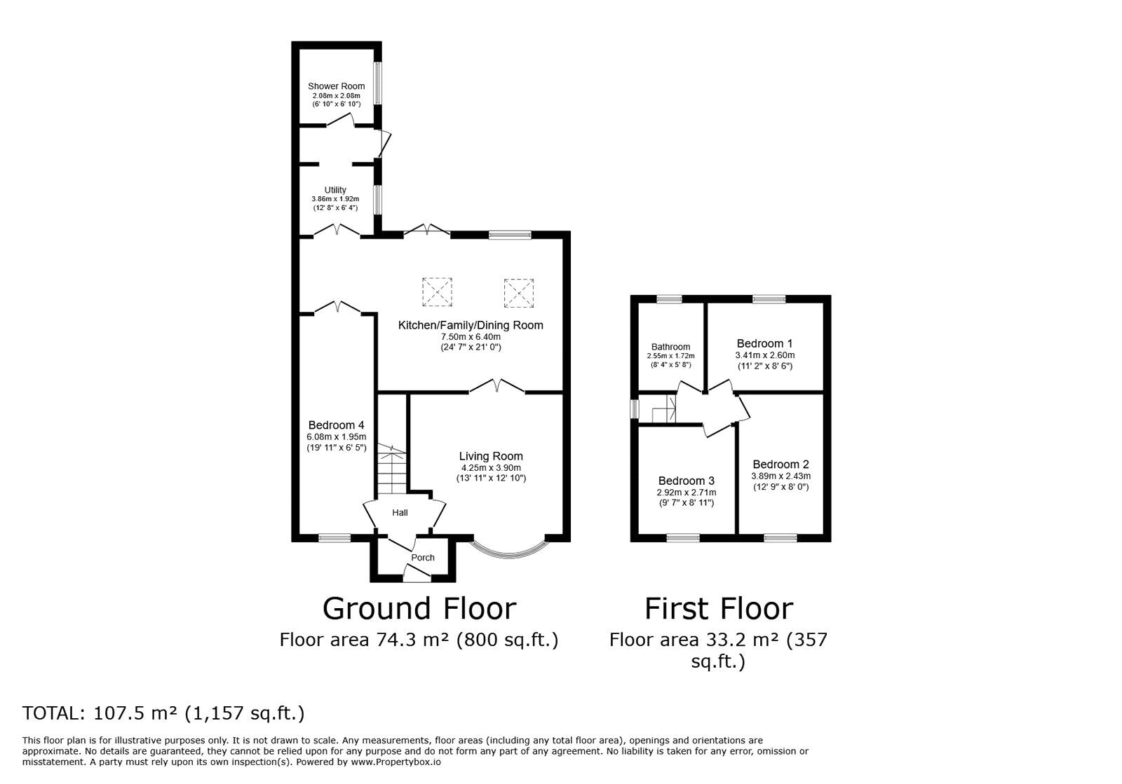 Floorplan of 4 bedroom Semi Detached House for sale, Sanders Road, Coventry, Warwickshire, CV6