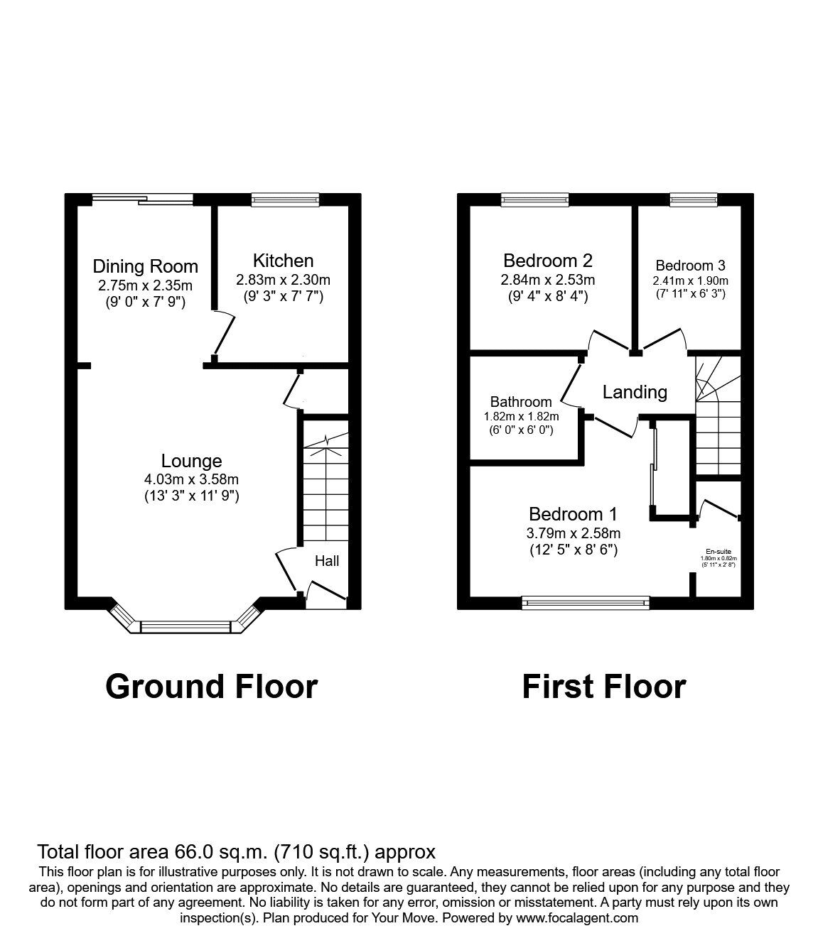 Floorplan of 3 bedroom End Terrace House to rent, Bayliss Avenue, Longford, West Midlands, CV6