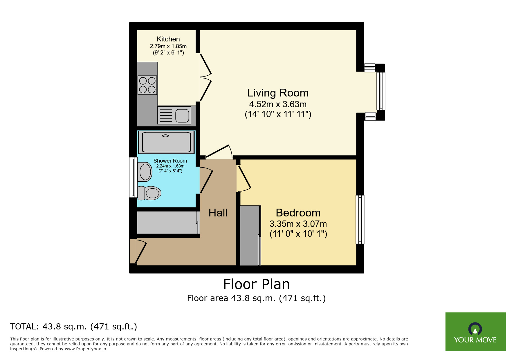 Floorplan of 1 bedroom  Flat for sale, Pincott Road, Bexleyheath, DA6