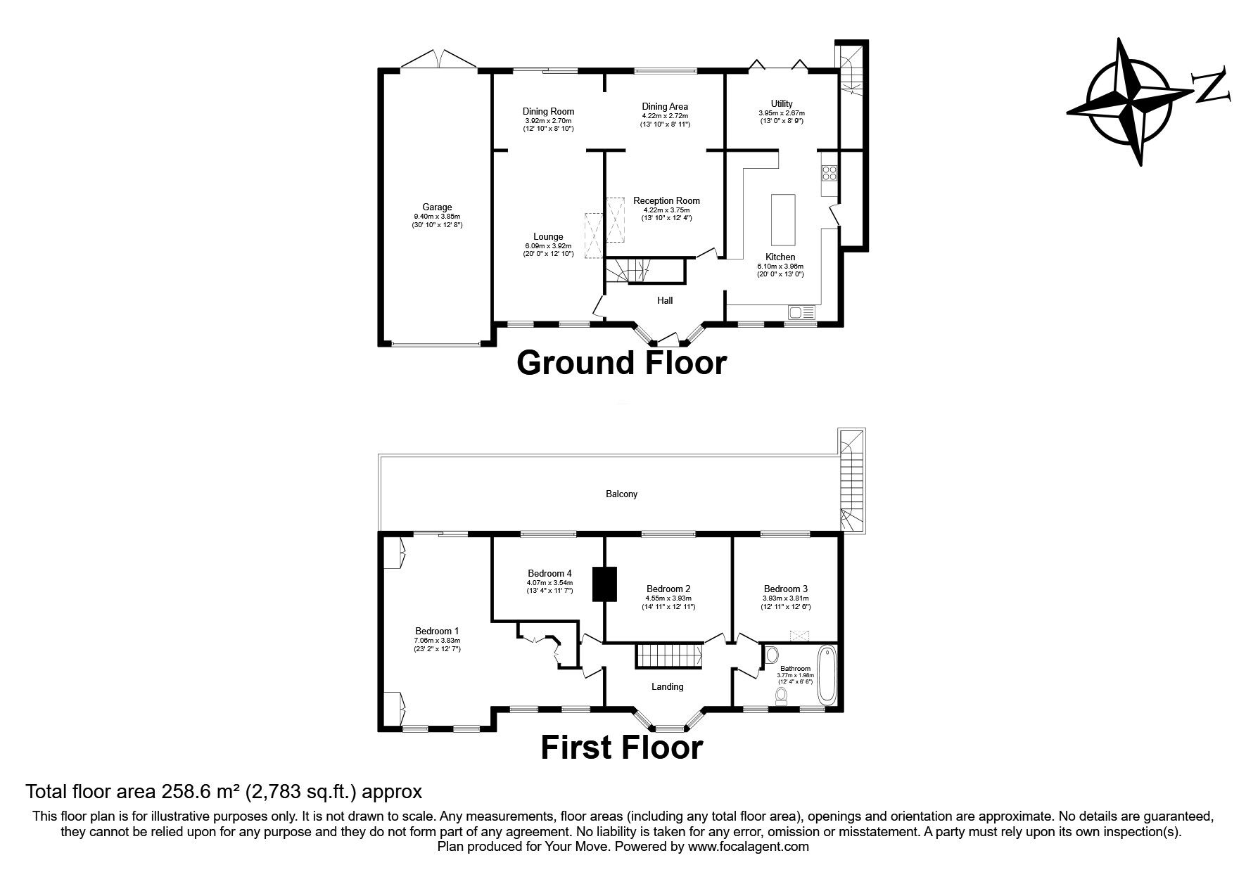 Floorplan of 4 bedroom Detached House for sale, Danson Road, Bexleyheath, DA6