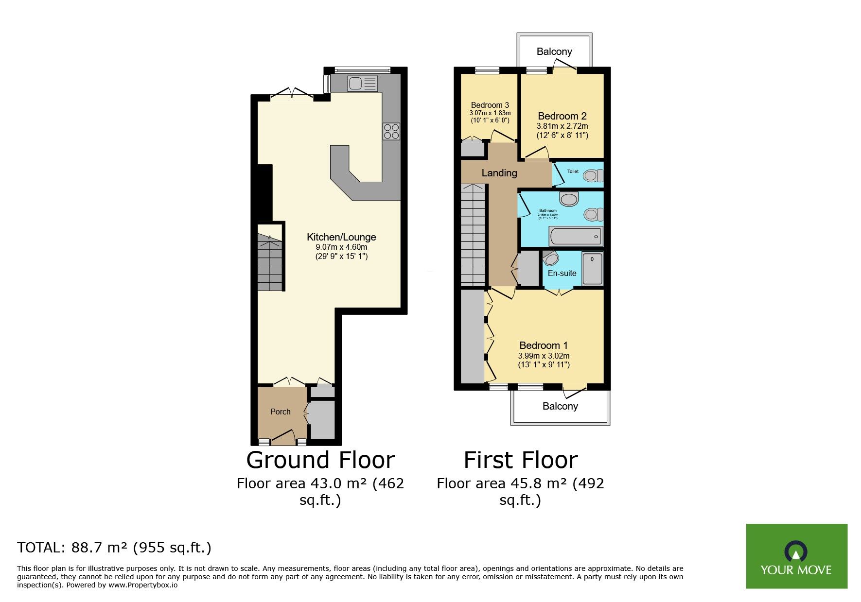 Floorplan of 3 bedroom Mid Terrace House for sale, Regency Way, Bexleyheath, DA6