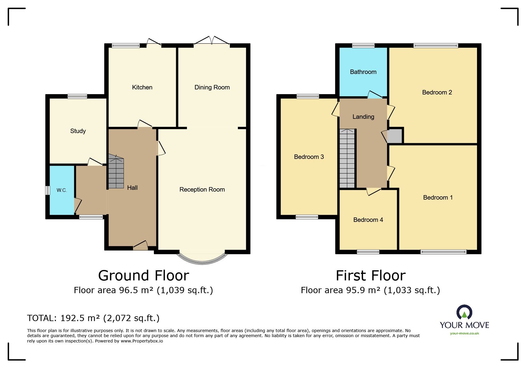 Floorplan of 4 bedroom End Terrace House for sale, Braeside Crescent, Bexleyheath, DA7