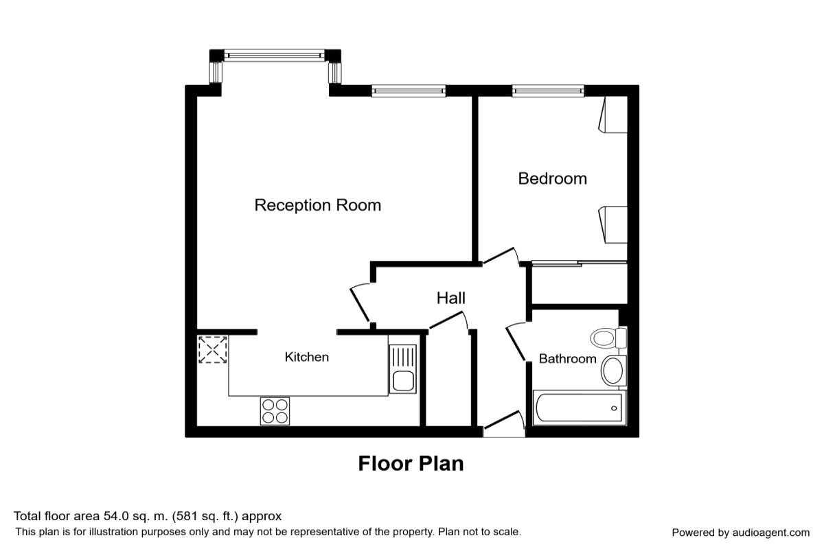 Floorplan of 1 bedroom  Flat to rent, Pincott Road, Bexleyheath, DA6