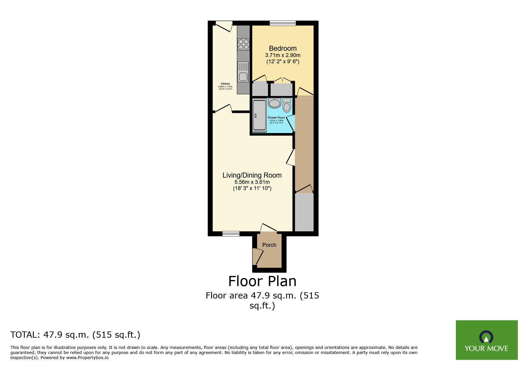 Floorplan of 1 bedroom  Flat for sale, Burgate Close, Crayford, Dartford, DA1