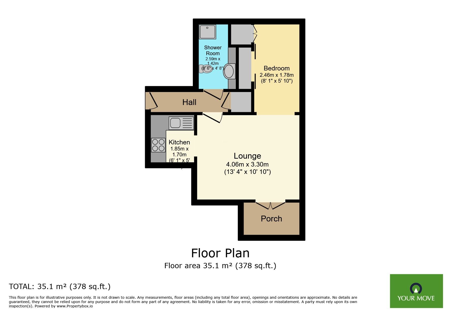 Floorplan of  Flat for sale, Hadlow Road, Kent, DA14