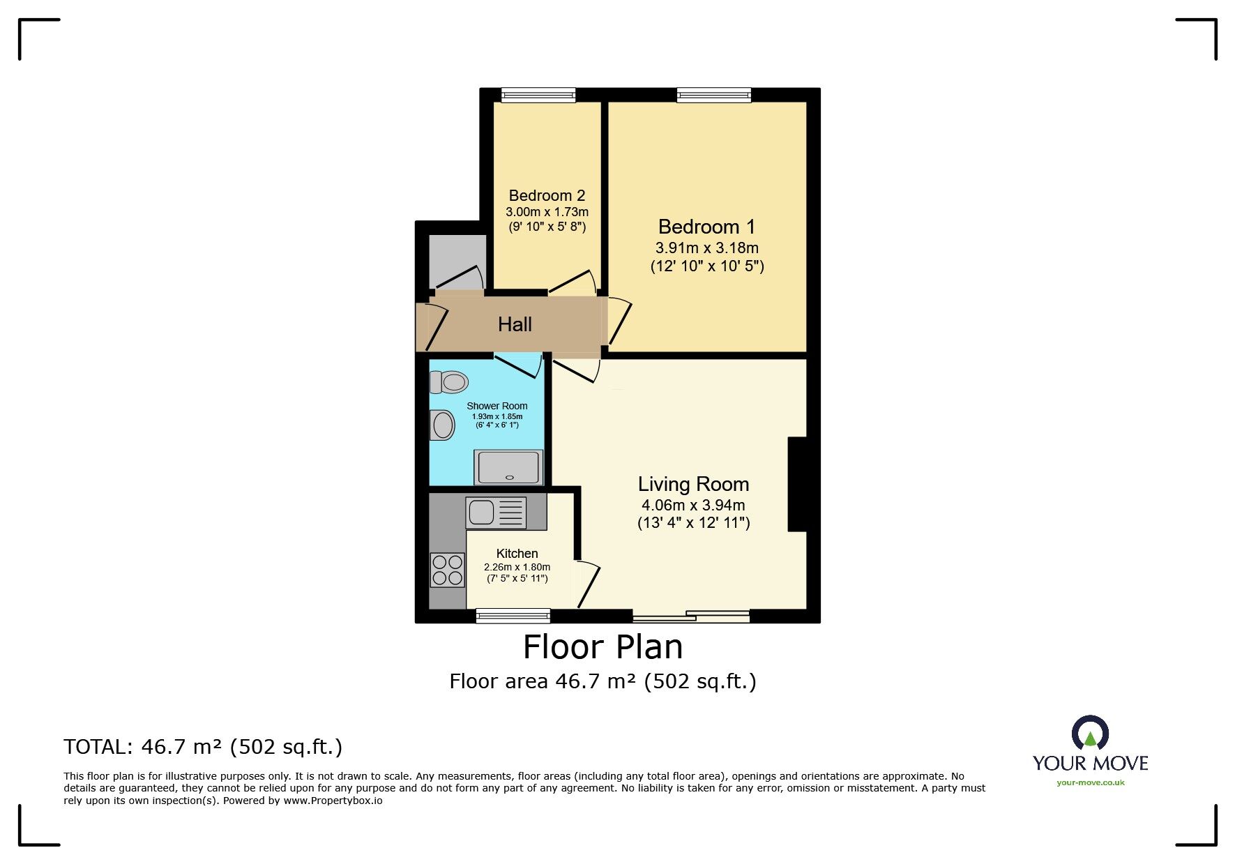 Floorplan of 2 bedroom  Flat for sale, Burr Close, Bexleyheath, DA7