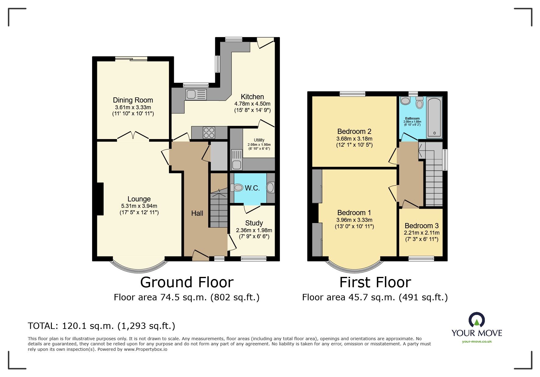 Floorplan of 4 bedroom Semi Detached House for sale, Bedonwell Road, Bexleyheath, DA7