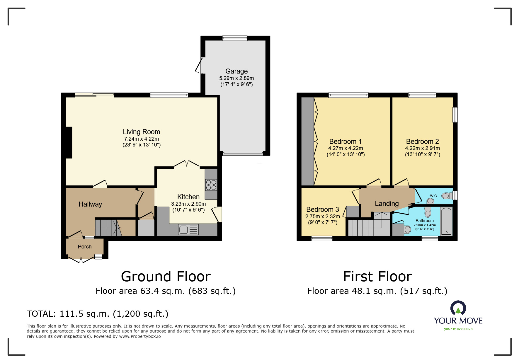 Floorplan of 3 bedroom Semi Detached House to rent, Pincott Road, Bexleyheath, DA6