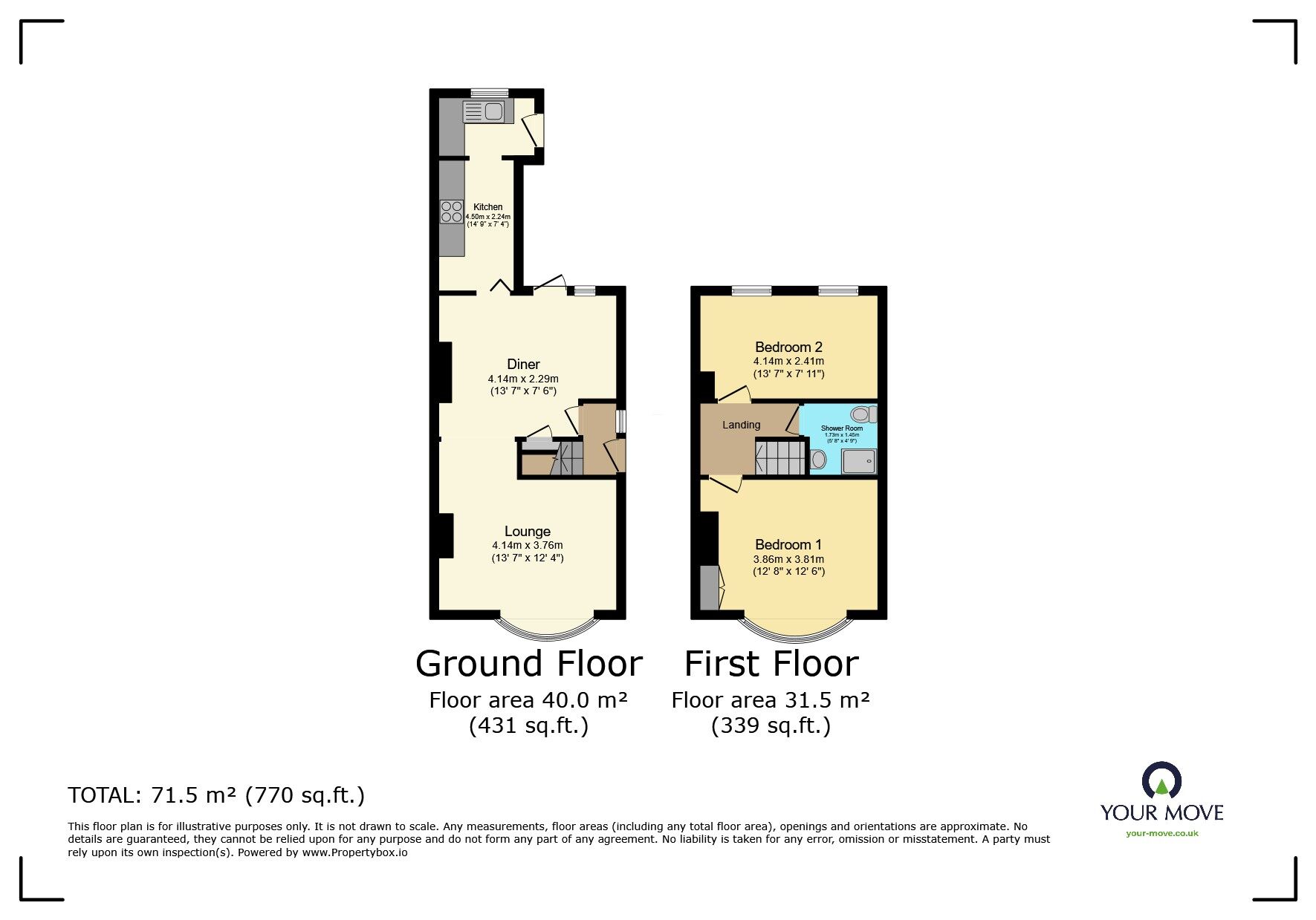 Floorplan of 2 bedroom Semi Detached House for sale, Budleigh Crescent, Welling, DA16