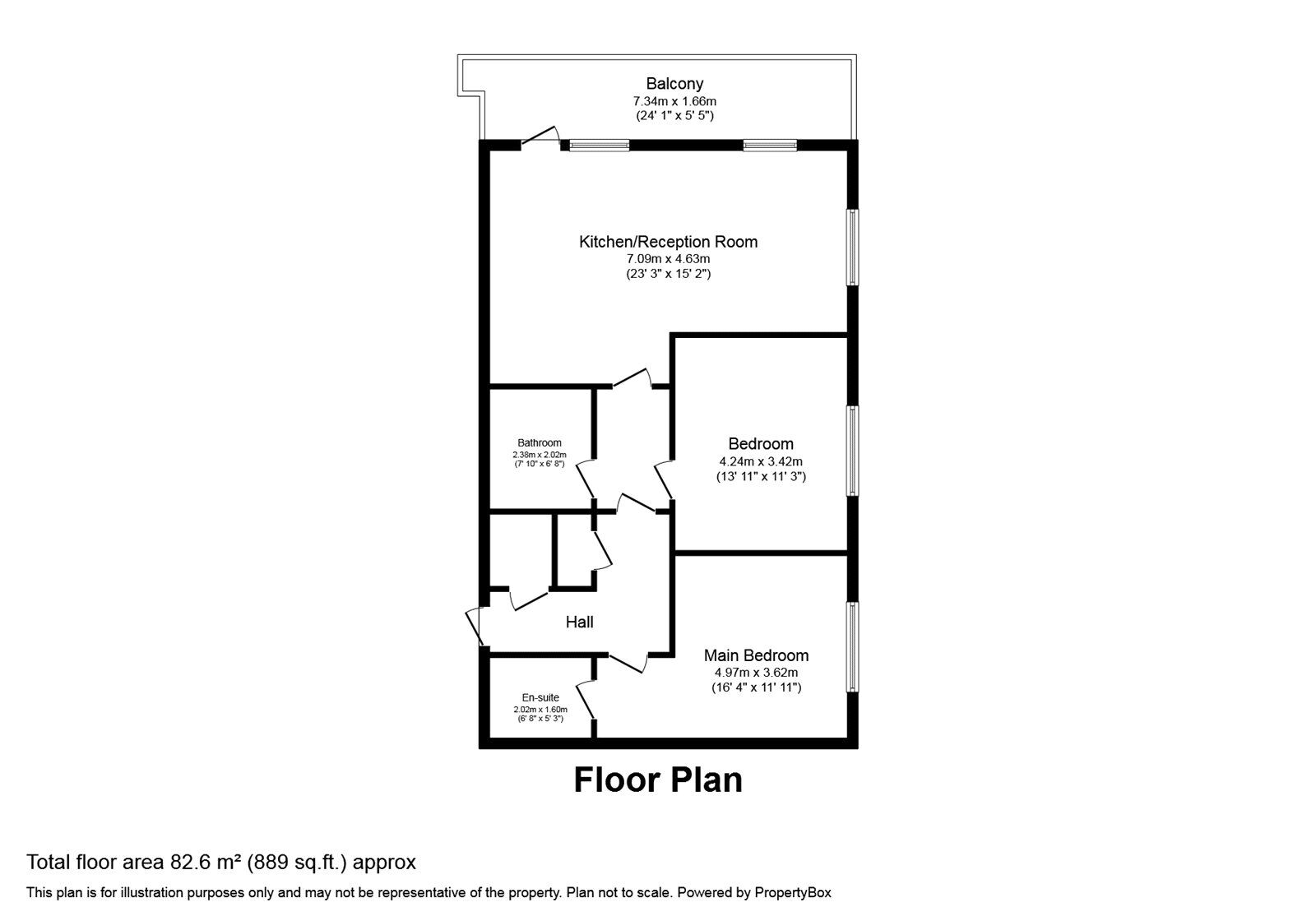 Floorplan of 2 bedroom  Flat to rent, Regal Walk, Bexleyheath, DA6