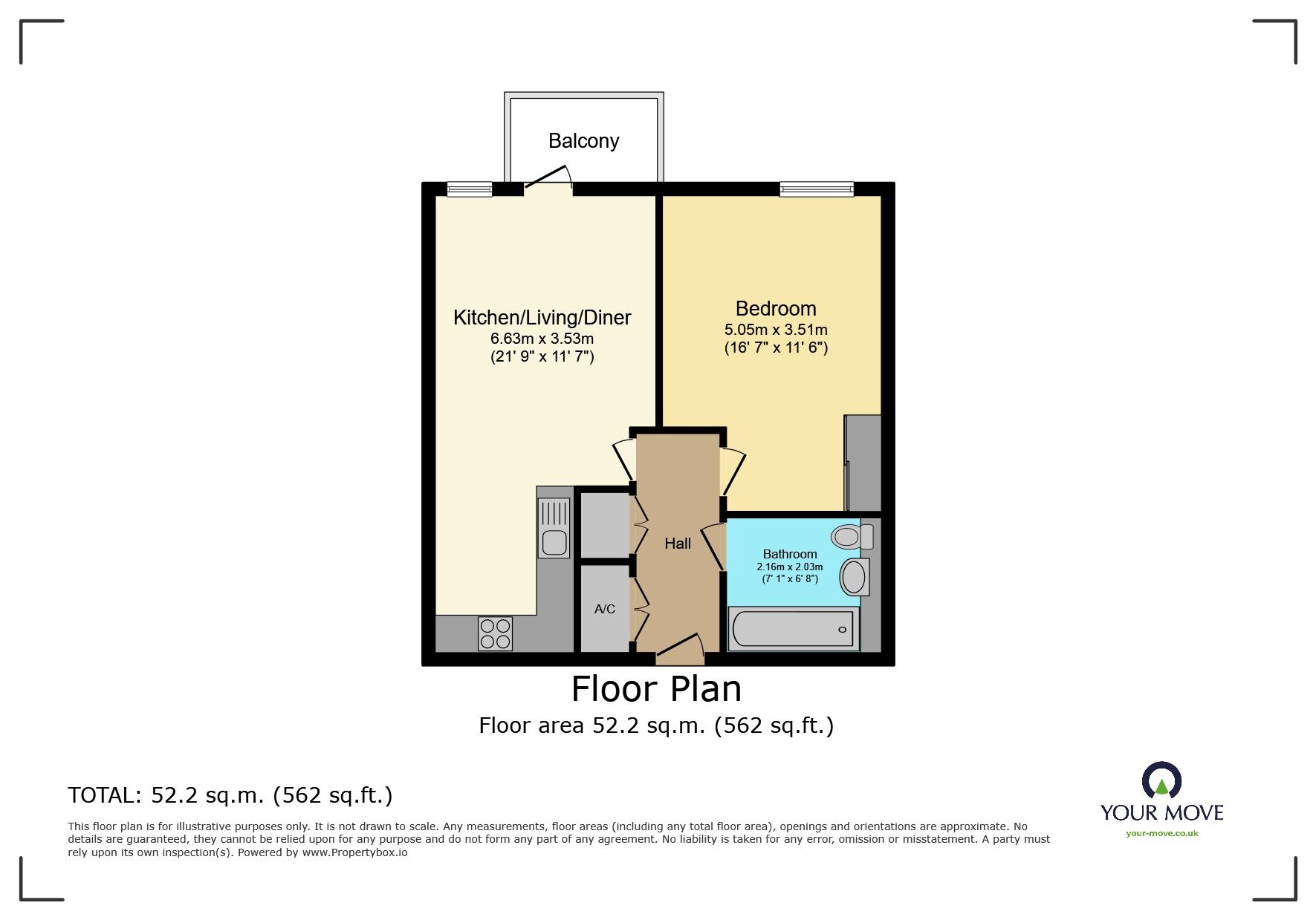 Floorplan of 1 bedroom  Flat for sale, Regal Walk, Bexleyheath, DA6