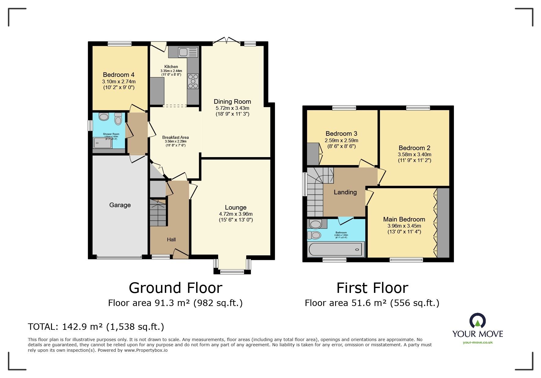 Floorplan of 4 bedroom Semi Detached House for sale, Hillingdon Road, Bexleyheath, DA7