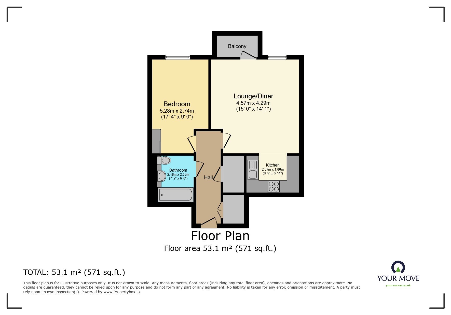 Floorplan of 1 bedroom  Flat for sale, Regal Walk, Bexleyheath, DA6