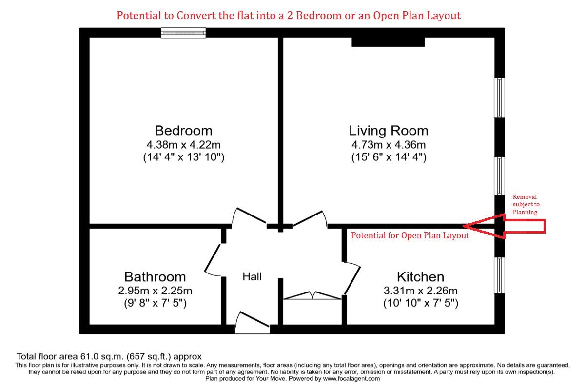 Floorplan of 1 bedroom  Flat for sale, Woodhill Court Woodhill, London, SE18