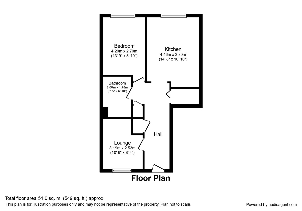 Floorplan of 1 bedroom  Flat to rent, P 30 Burnt Ash Hill, London, SE12