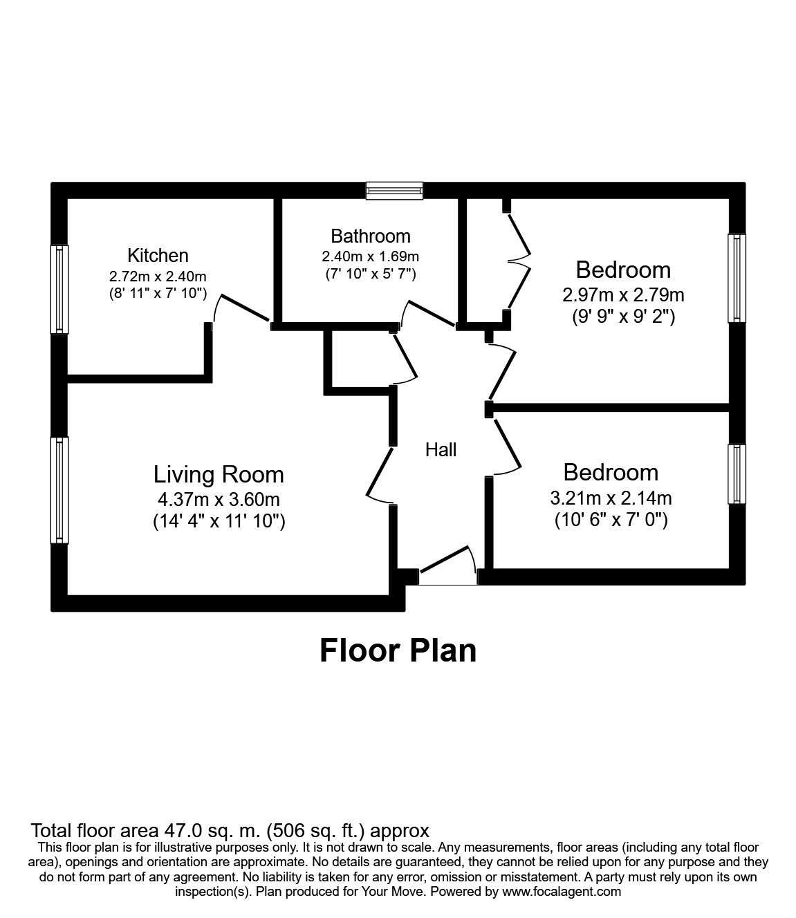 Floorplan of 2 bedroom  Flat to rent, Bernard Ashley Drive, London, SE7