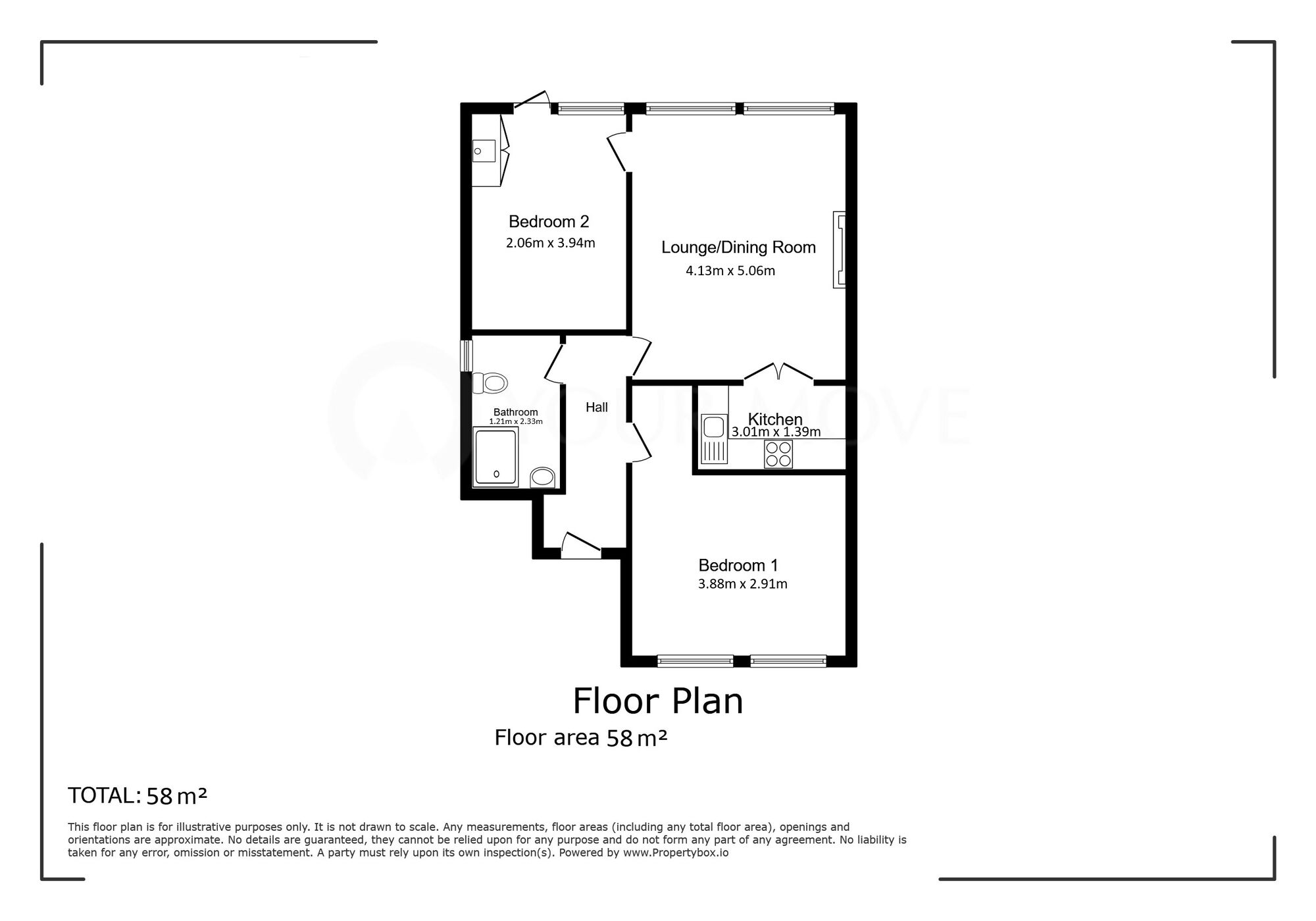 Floorplan of 2 bedroom  Flat to rent, Stratheden Road, London, SE3