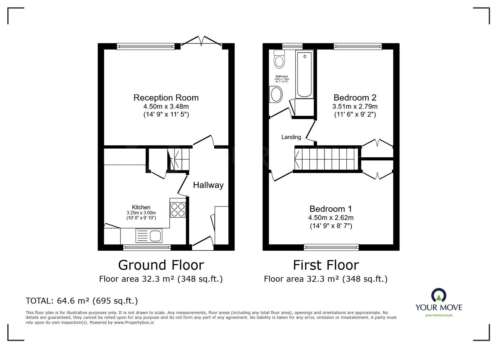 Floorplan of 2 bedroom  Flat for sale, Westcombe Park Road, London, SE3