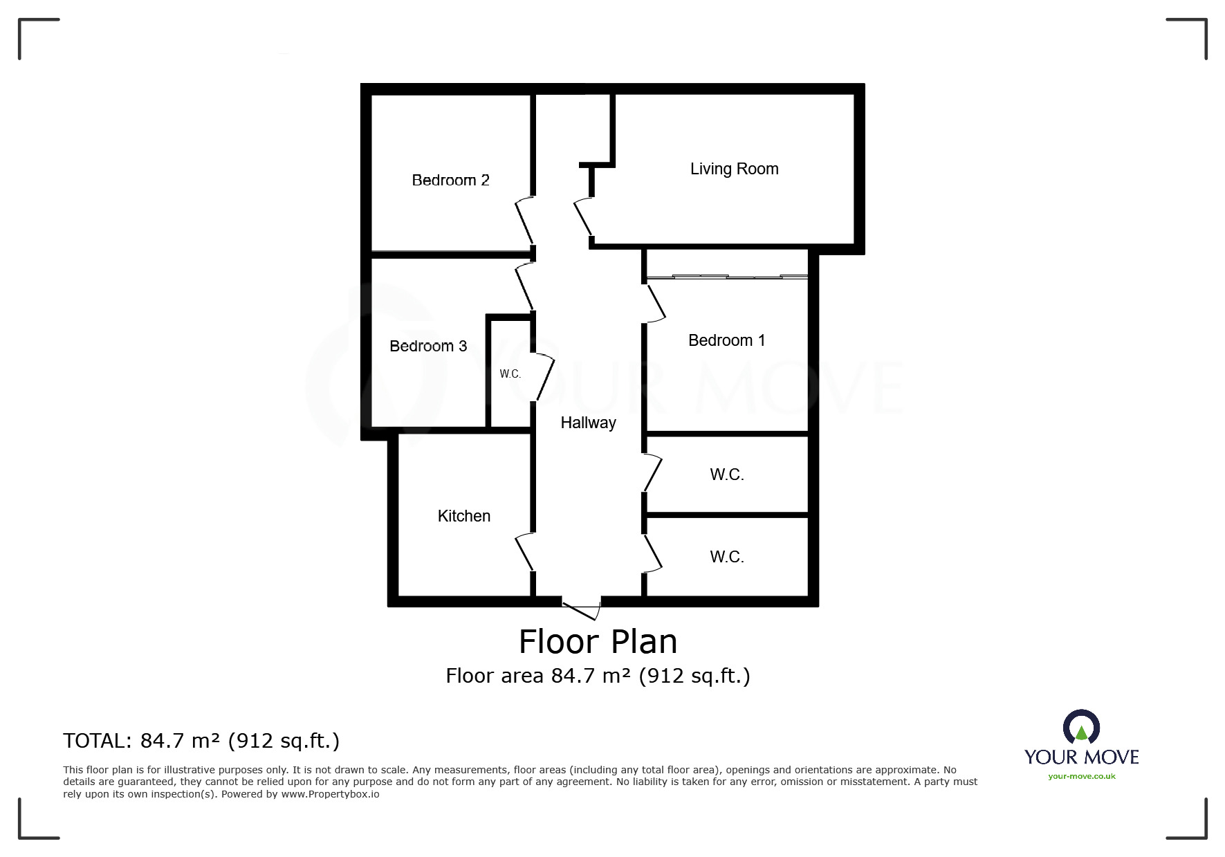 Floorplan of 3 bedroom  Flat to rent, Westcombe Hill, London, SE3