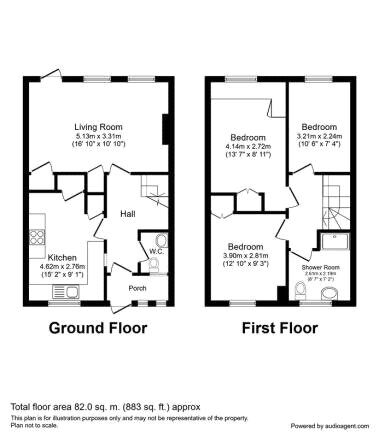 Floorplan of 3 bedroom Mid Terrace House for sale, Flintmill Crescent, London, SE3