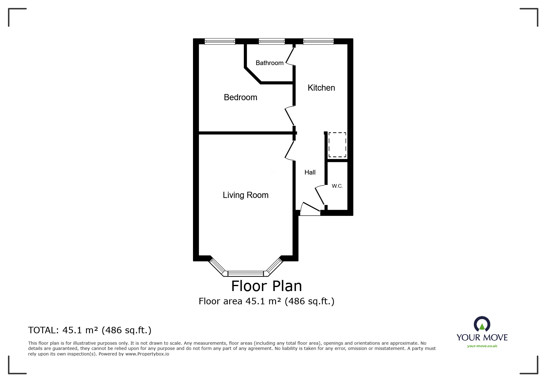 Floorplan of 1 bedroom  Flat to rent, Footscray Road, London, SE9