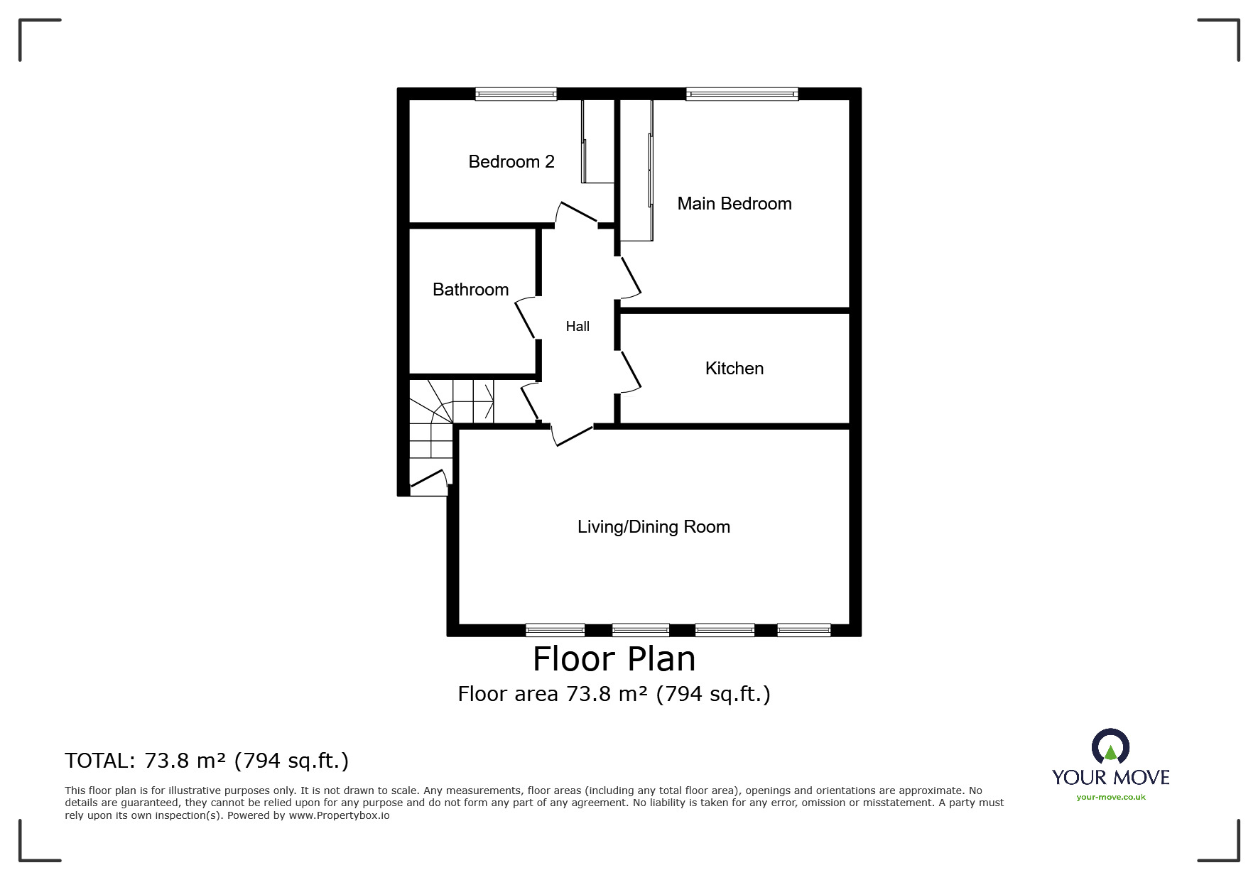 Floorplan of 2 bedroom  Flat to rent, Walden Parade, Walden Road, Chislehurst, BR7