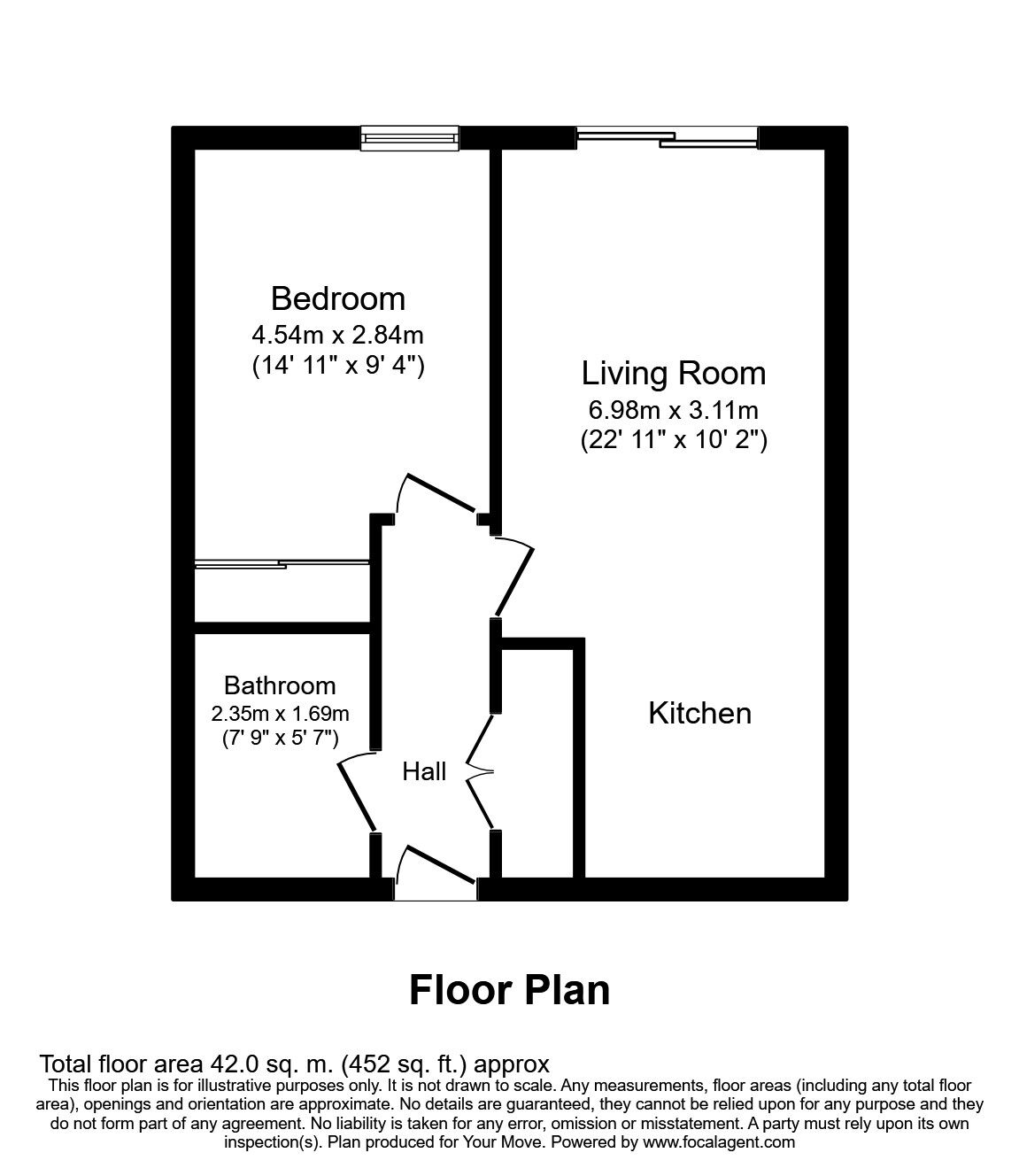 Floorplan of 1 bedroom  Flat to rent, Conington Road, Lewisham, London, SE13