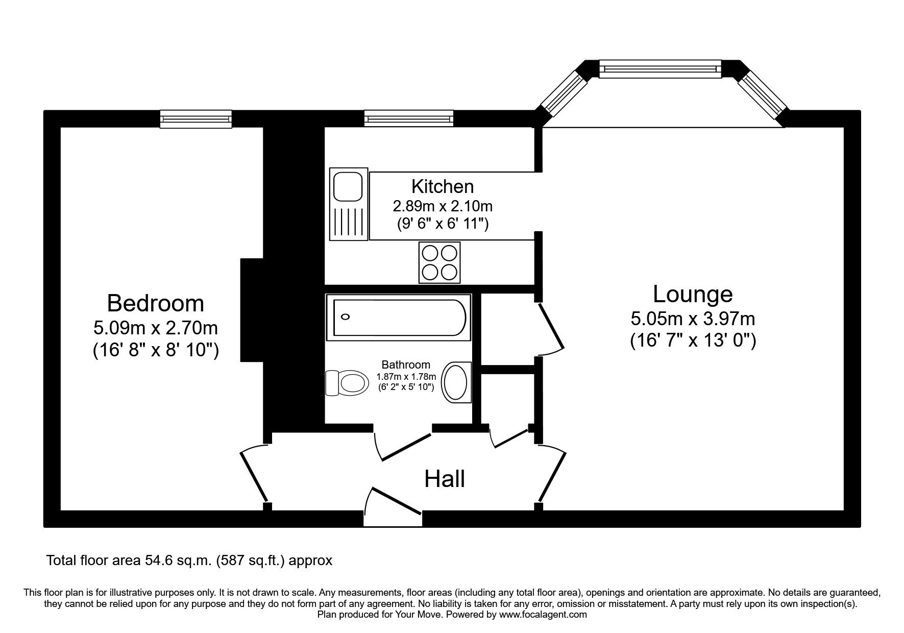 Floorplan of 1 bedroom  Flat to rent, Old Hill, Chislehurst, Kent, BR7