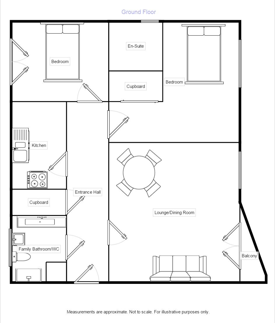 Floorplan of 2 bedroom  Flat to rent, Netherwich Gardens, Droitwich, Worcestershire, WR9