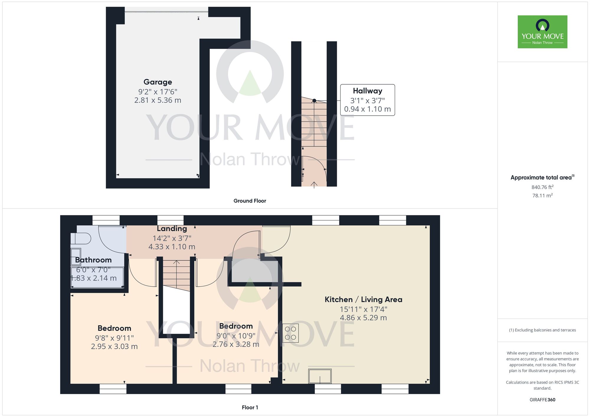 Floorplan of 2 bedroom  House for sale, Whitehead Way, Buckingham, Buckinghamshire, MK18