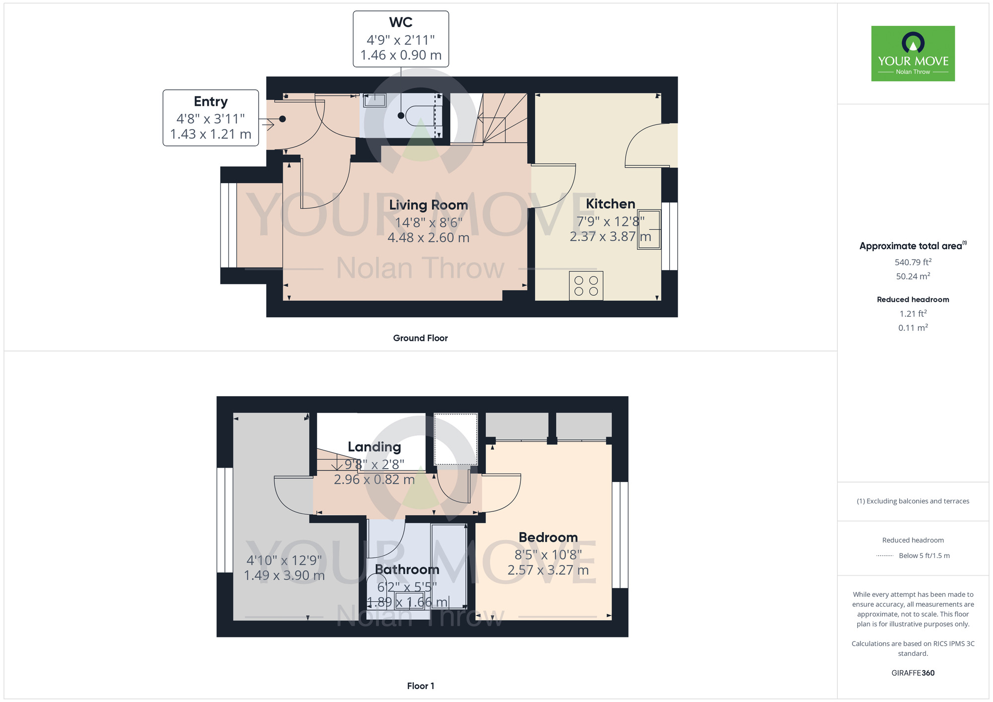 Floorplan of 2 bedroom Mid Terrace House to rent, Heron Drive, Brackley, Northamptonshire, NN13