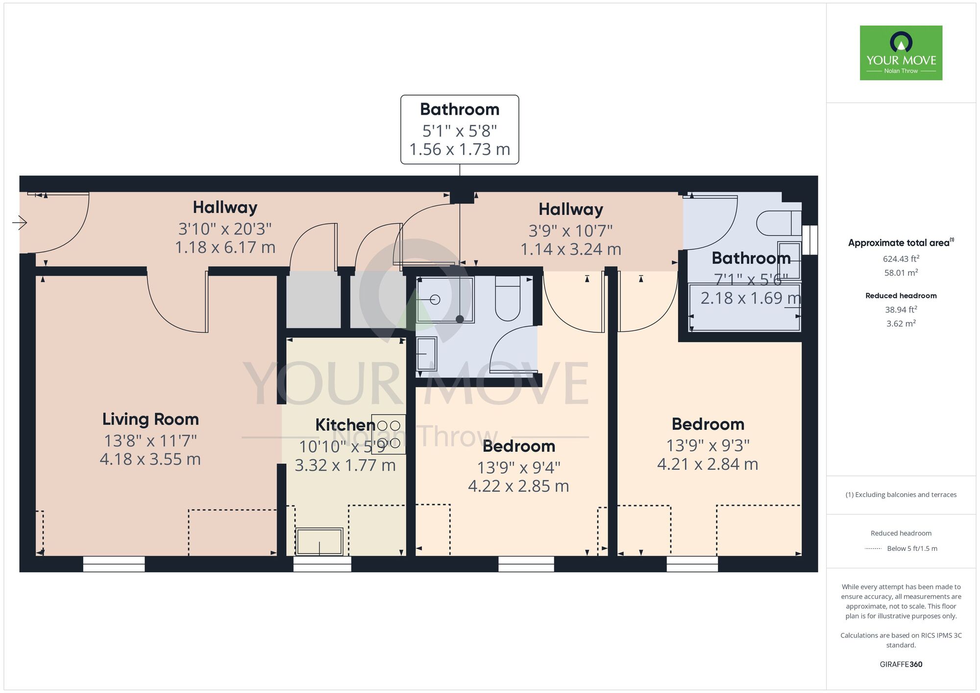 Floorplan of 2 bedroom  Flat to rent, Station Terrace, Buckingham, Buckinghamshire, MK18