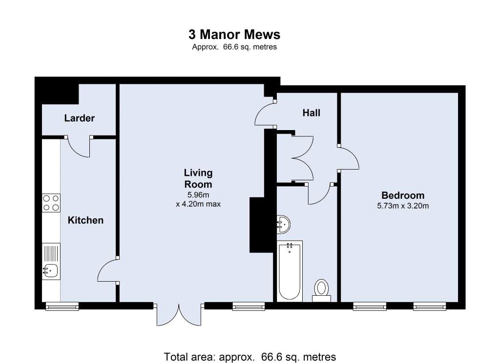 Floorplan of 1 bedroom Mid Terrace Bungalow to rent, Main Street, Shalstone, Buckinghamshire, MK18