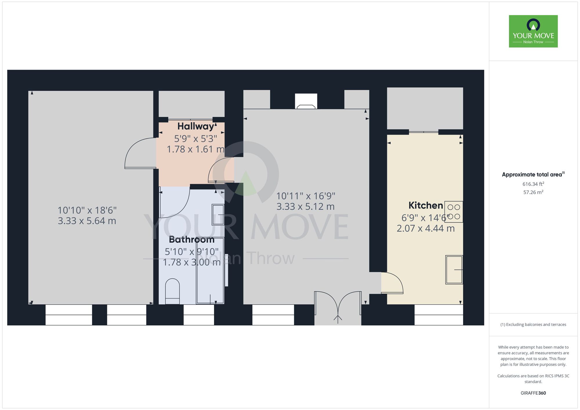 Floorplan of 1 bedroom Mid Terrace Bungalow to rent, Main Street, Shalstone, Buckinghamshire, MK18