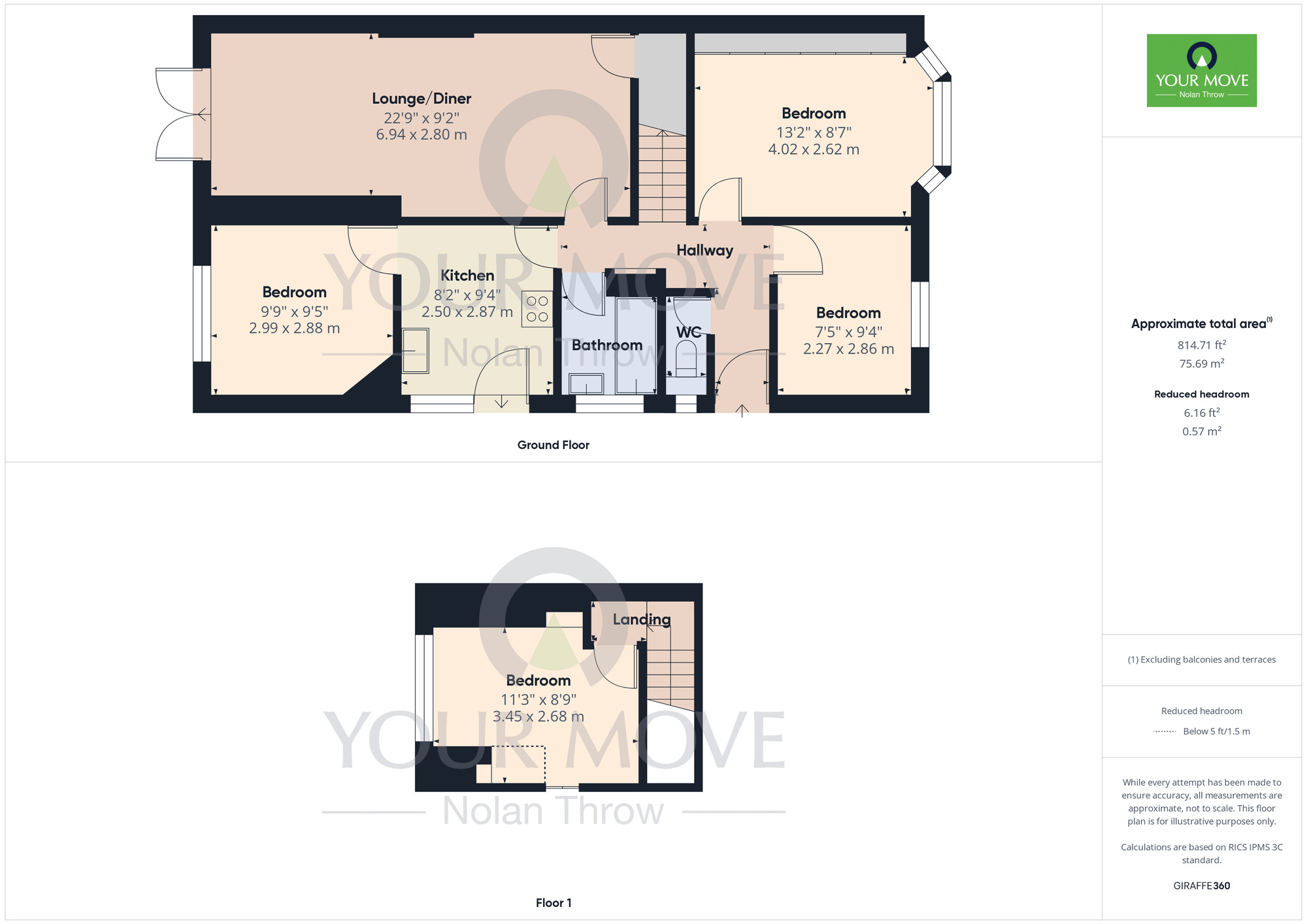 Floorplan of 4 bedroom Semi Detached Bungalow to rent, Parkfield Crescent, Delapre, Northampton, NN4