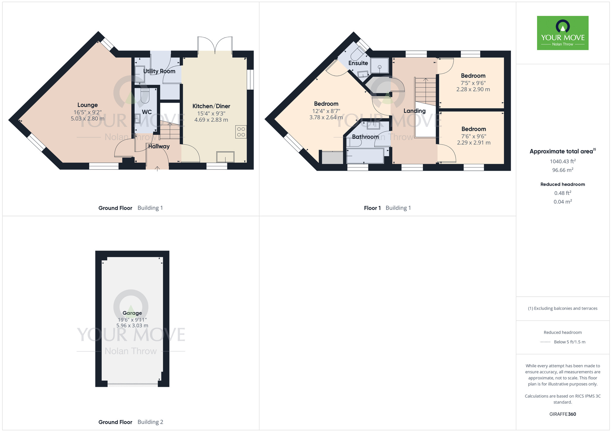 Floorplan of 3 bedroom Semi Detached House for sale, Poppyfield Road, Wootton, Northampton, NN4