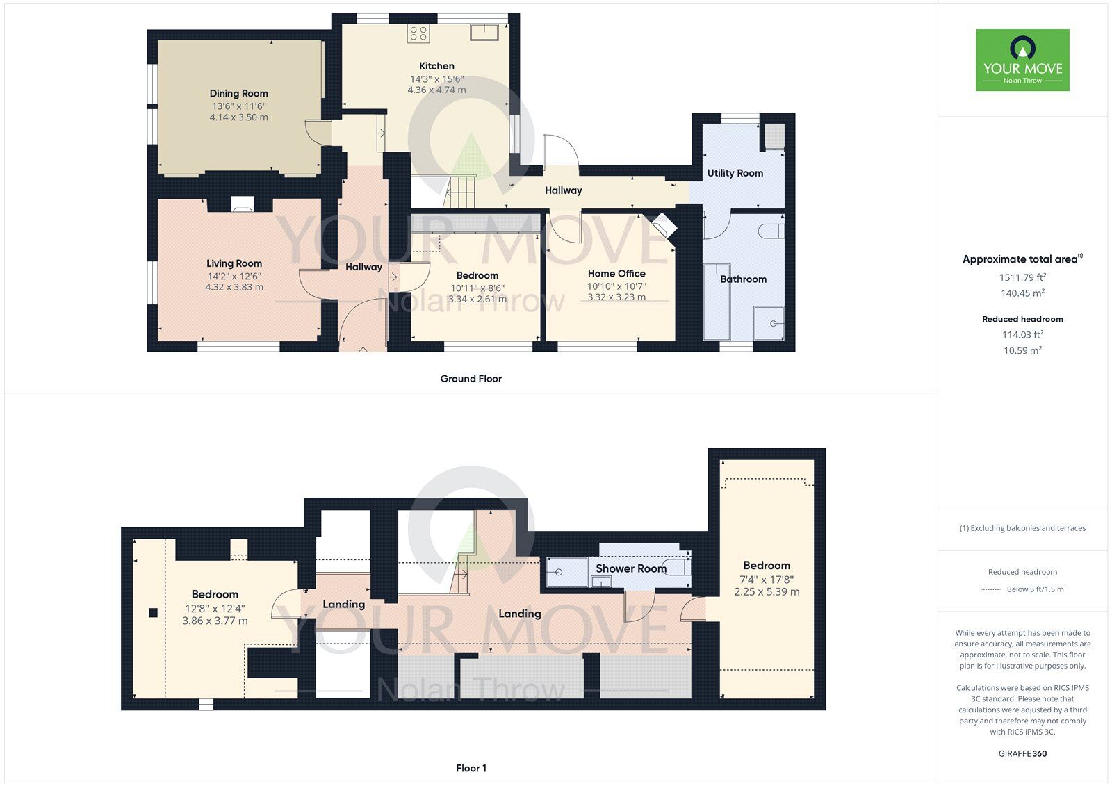 Floorplan of 4 bedroom  House for sale, Overstone Park, Overstone, Northamptonshire, NN6