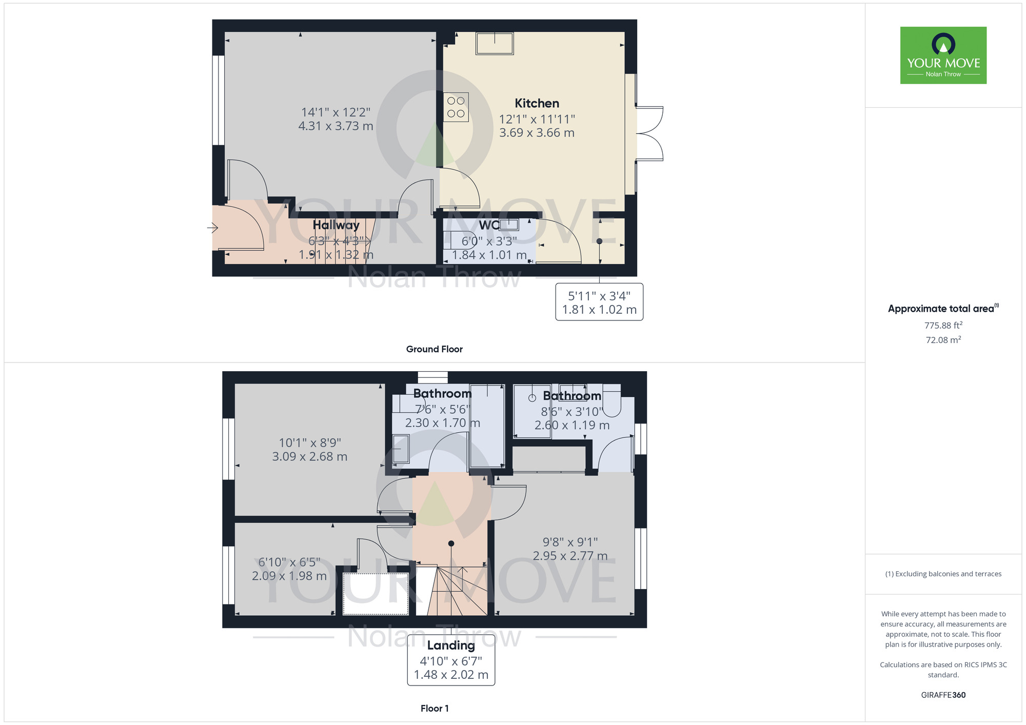 Floorplan of 3 bedroom Semi Detached House to rent, Stocks Lane, Winslow, Buckinghamshire, MK18