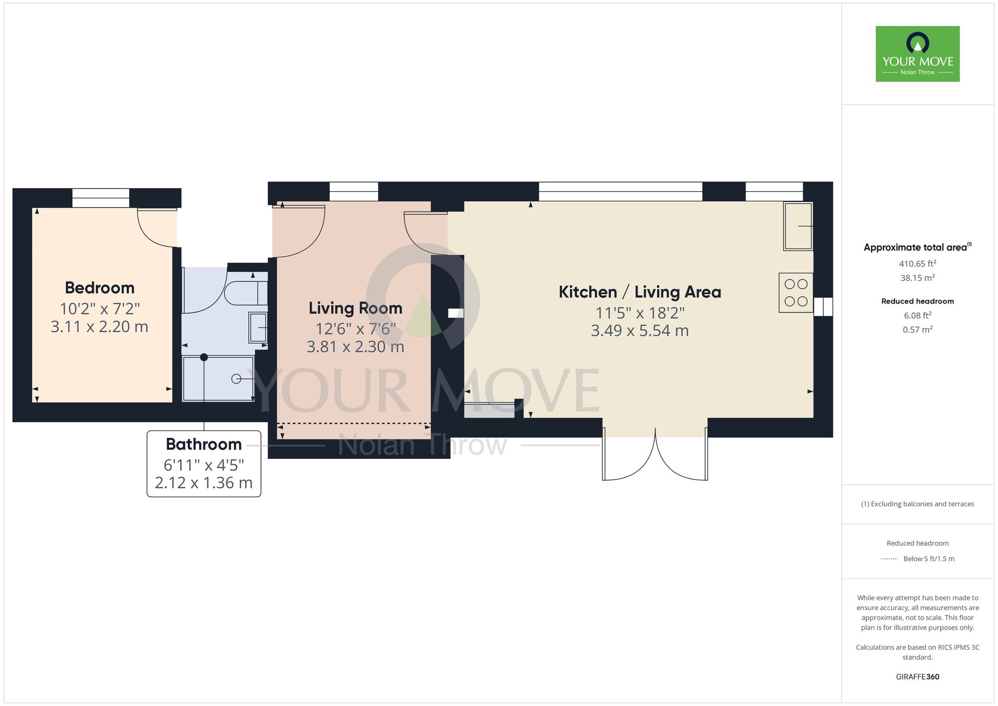 Floorplan of 1 bedroom  Flat to rent, High Street, Deanshanger, Milton Keynes, MK19