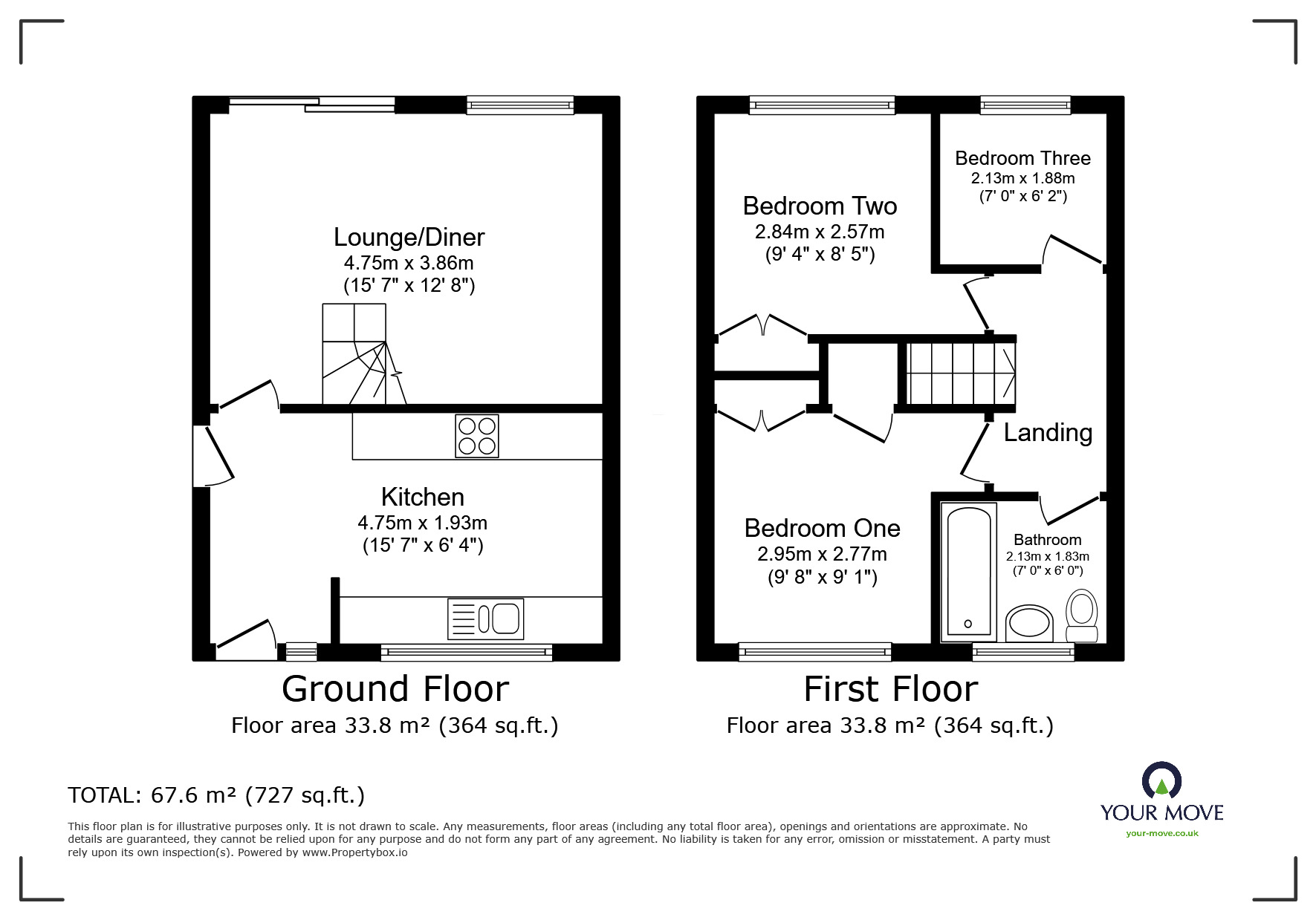 Floorplan of 3 bedroom Semi Detached House to rent, Waverley Lane, Burton-On-Trent, Staffordshire, DE14