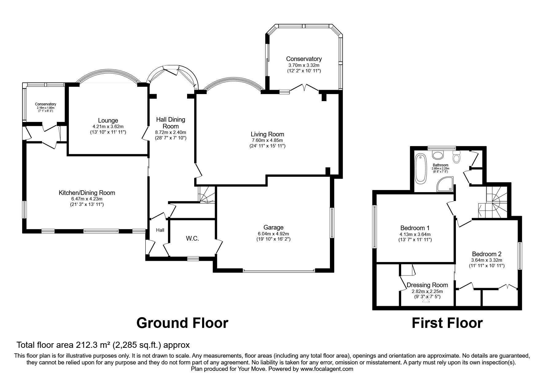 Floorplan of 2 bedroom Detached House for sale, Brizlincote Lane, Burton-on-Trent, Staffordshire, DE15