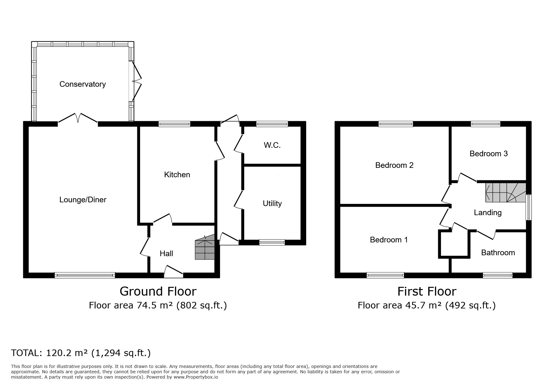 Floorplan of 3 bedroom Semi Detached House for sale, Suffolk Road, Burton-on-Trent, Staffordshire, DE15