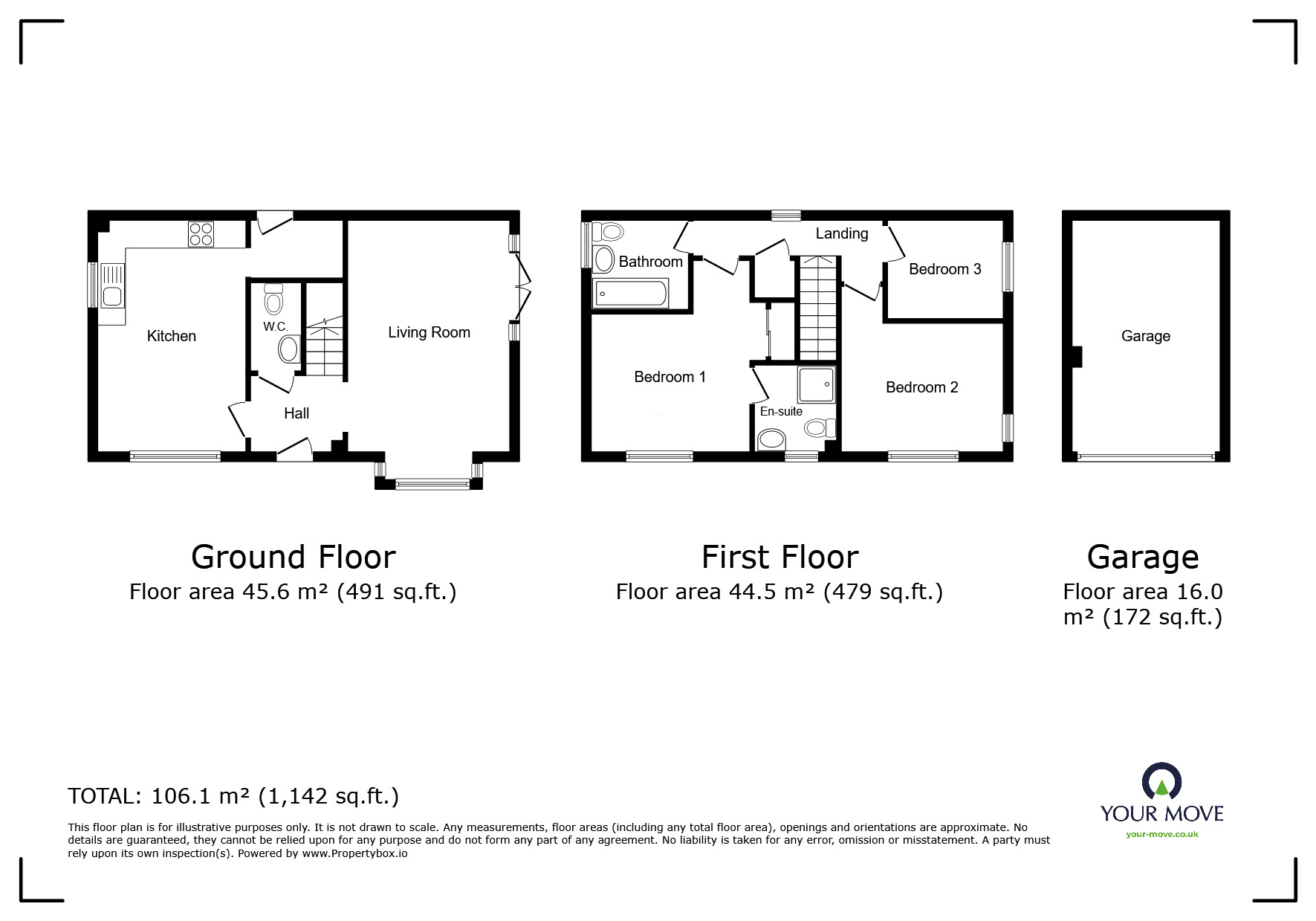 Floorplan of 3 bedroom Detached House for sale, Panama Road, Burton-on-Trent, Staffordshire, DE13