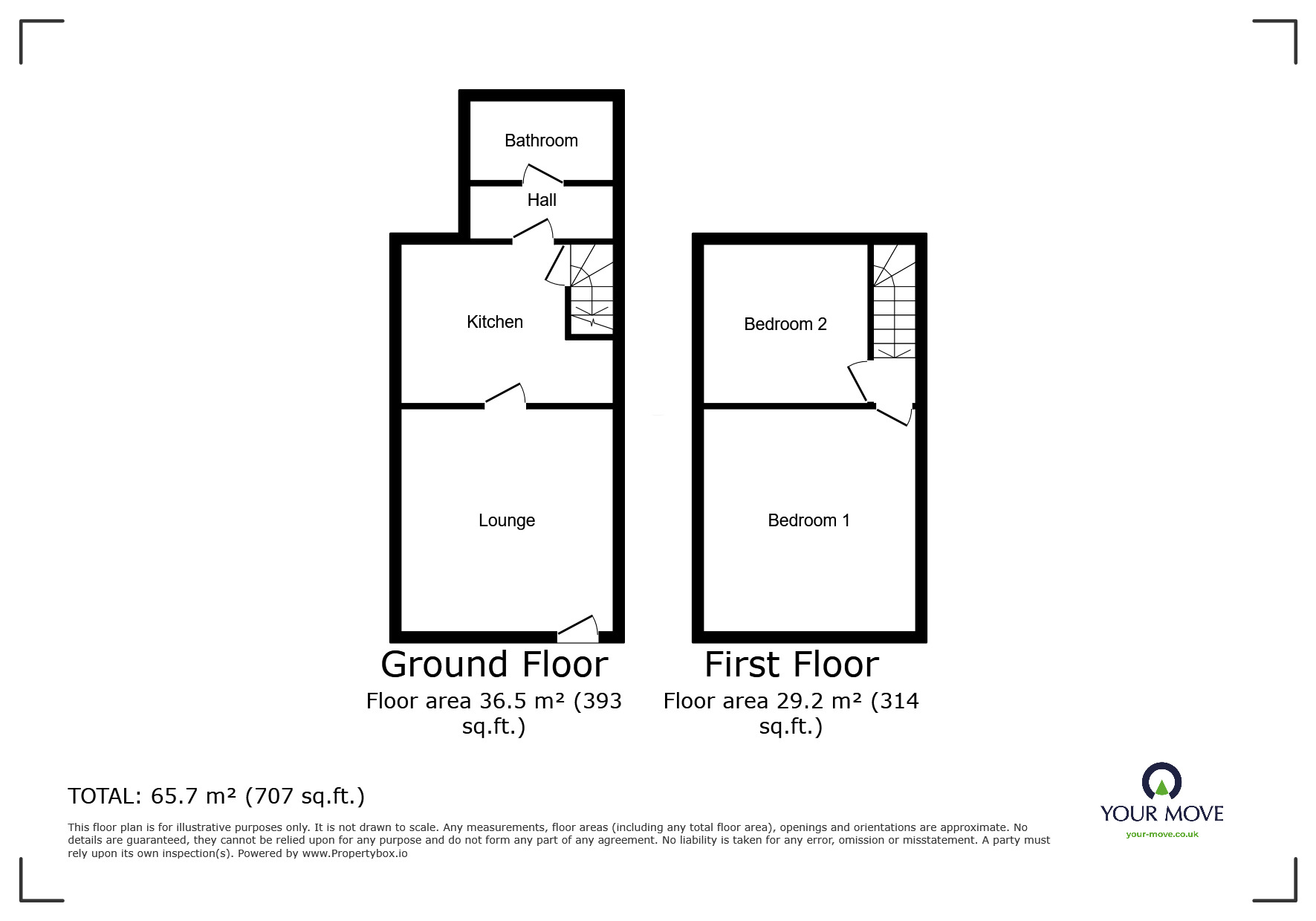 Floorplan of 2 bedroom Mid Terrace House for sale, Short Street, Burton-on-Trent, Staffordshire, DE15