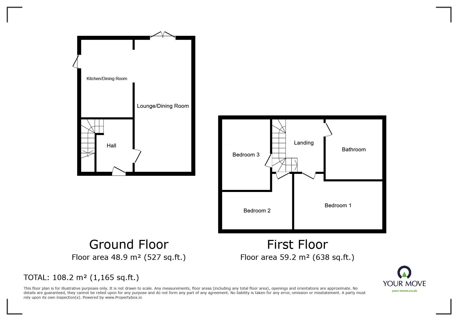 Floorplan of 3 bedroom Semi Detached House for sale, St. Lukes Road, Barton under Needwood, Staffordshire, DE13