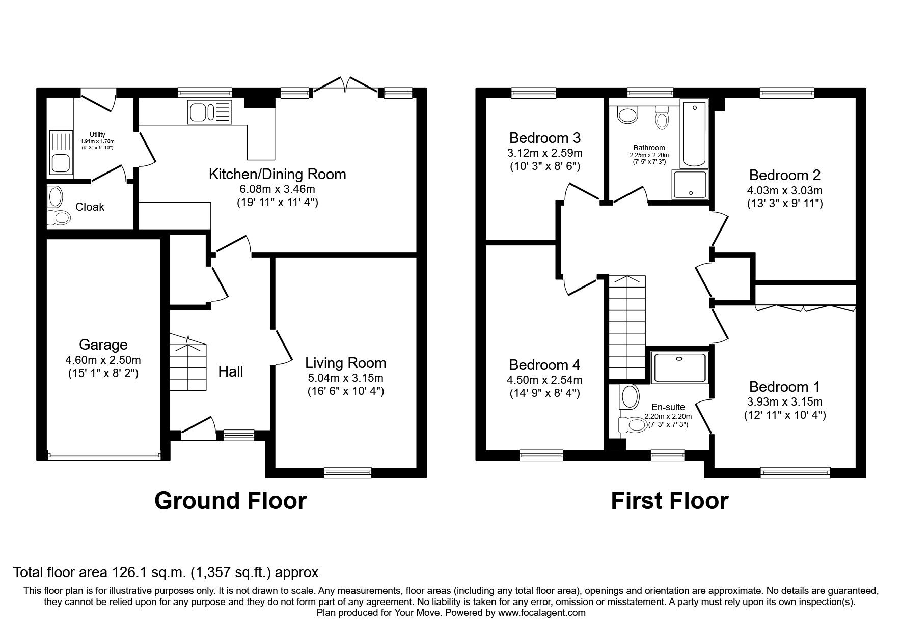 Floorplan of 4 bedroom Detached Property to rent, Bridgewater Road, Burton-on-Trent, Staffordshire, DE14