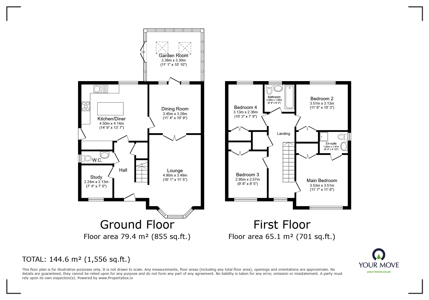 Floorplan of 4 bedroom Detached House for sale, Hargate Road, Stapenhill, Staffordshire, DE15