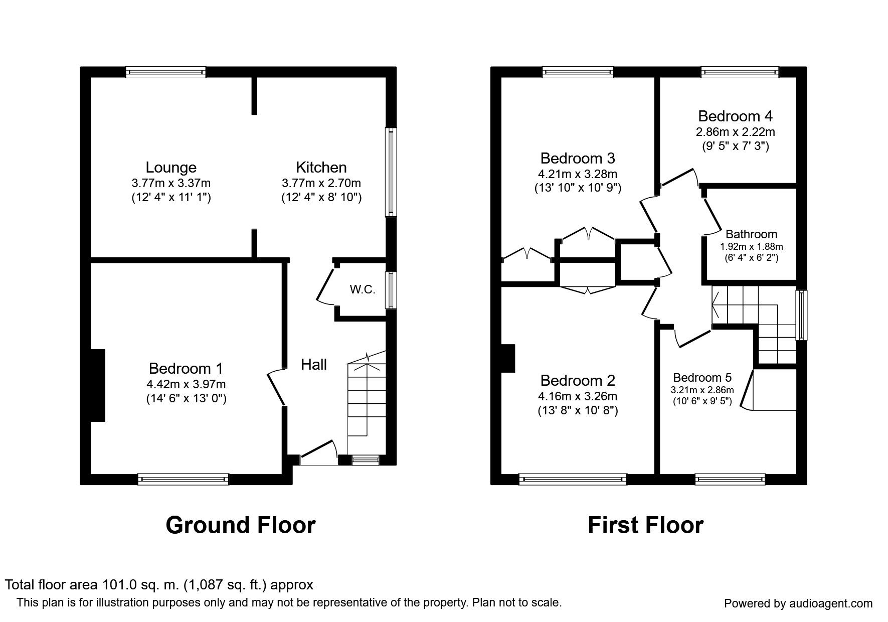 Floorplan of 4 bedroom Detached House to rent, Brockenhurst Close, Canterbury, Kent, CT2