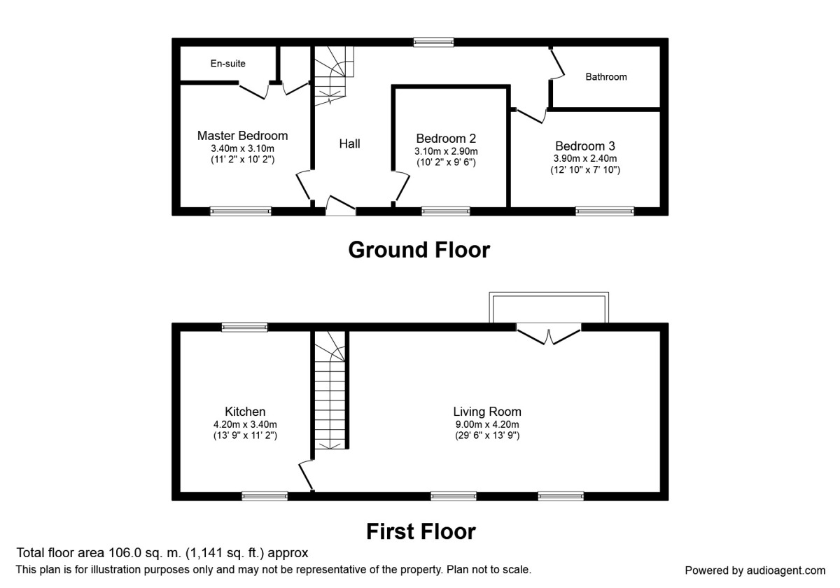 Floorplan of 3 bedroom Semi Detached House to rent, Deveral Road, Fraddam, Cornwall, TR27