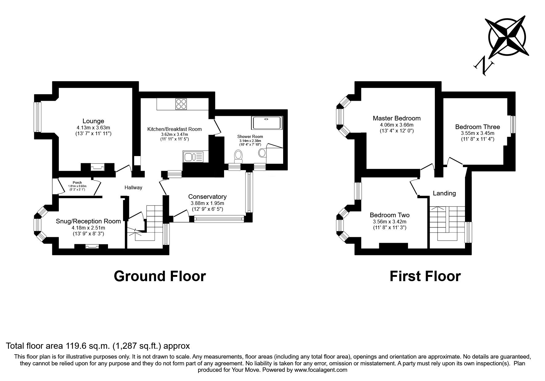 Floorplan of 3 bedroom Semi Detached House for sale, Basset Street, Camborne, Cornwall, TR14